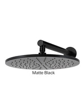 Meir ROUND Wall Shower 300mm Rose, 400mm Arm In Matte Black - Tiger Bronze - Champagne - Brushed Nickel